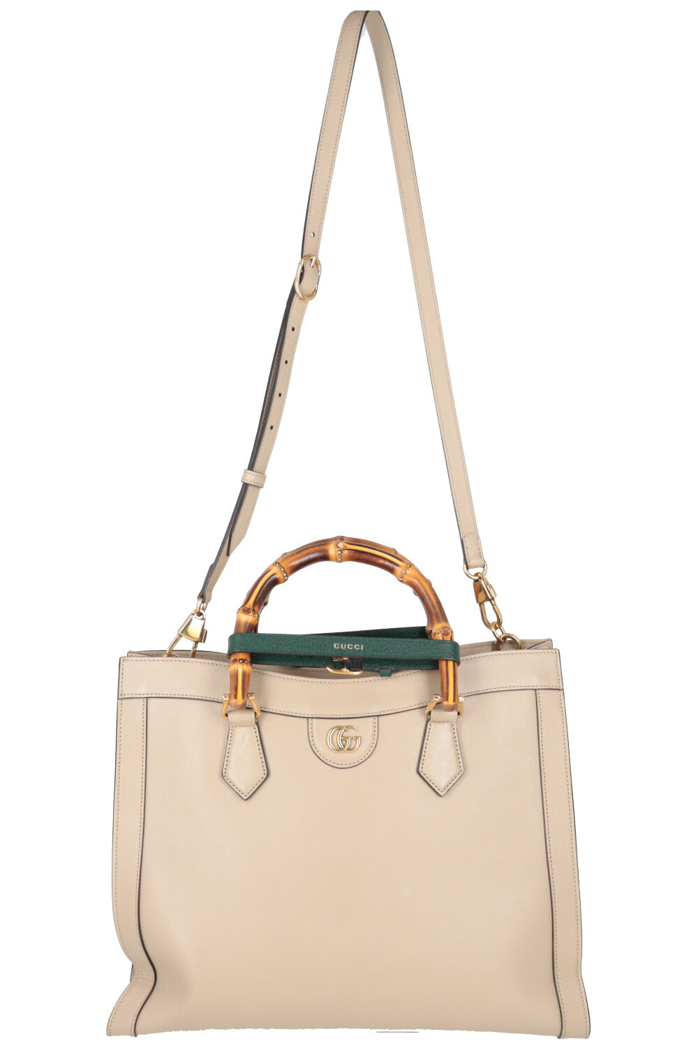 GUCCI Diana Medium Tote Bag Leather Beige