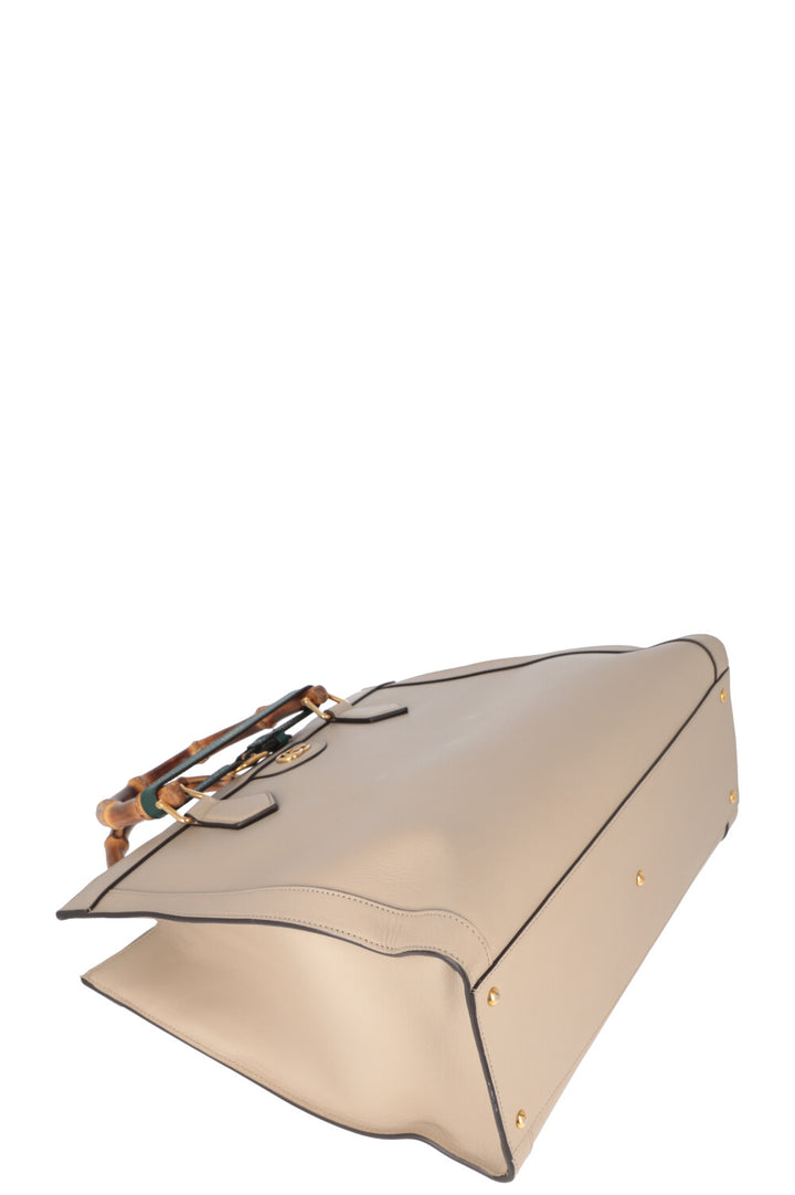GUCCI Diana Medium Tote Bag Leather Beige