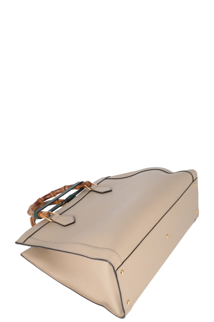 GUCCI Diana Medium Tote Bag Leather Beige