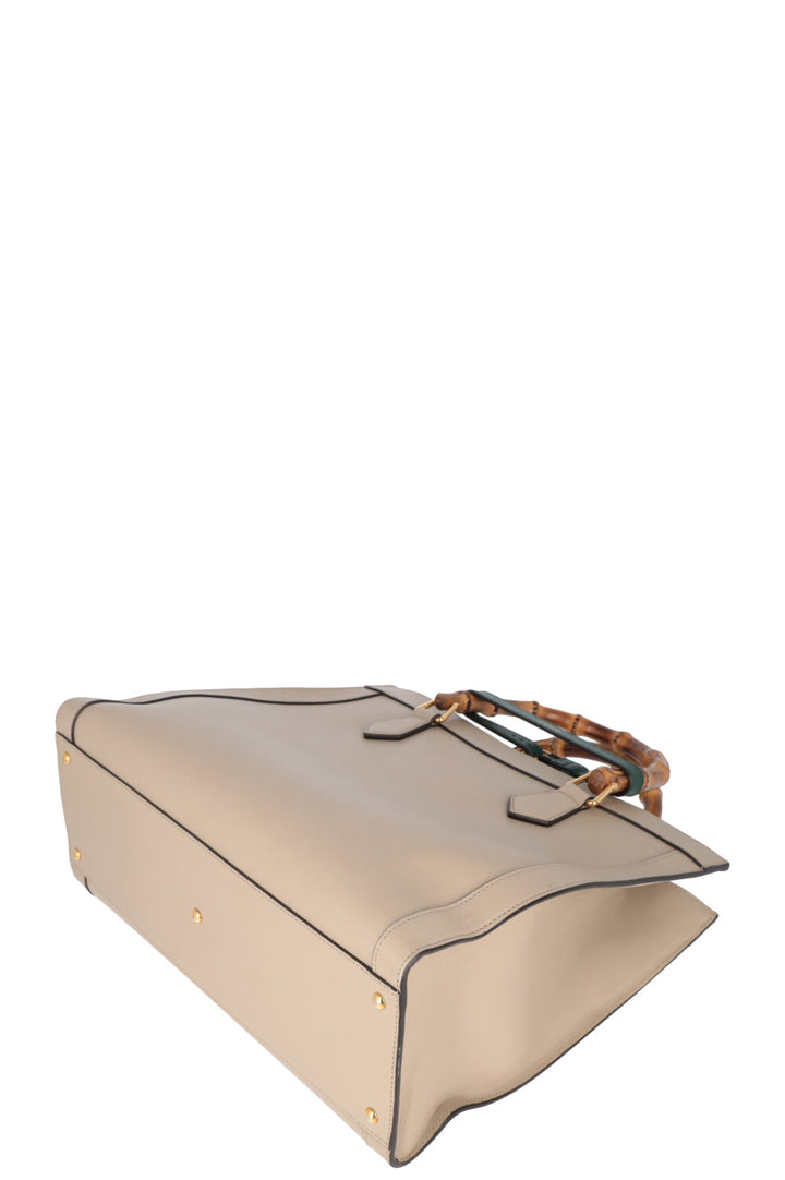 GUCCI Diana Medium Tote Bag Leather Beige