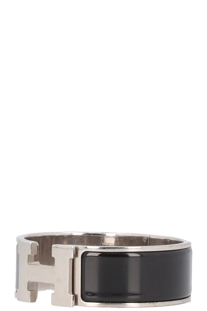 HERMÈS Clic Clac H Bracelet Silver Black