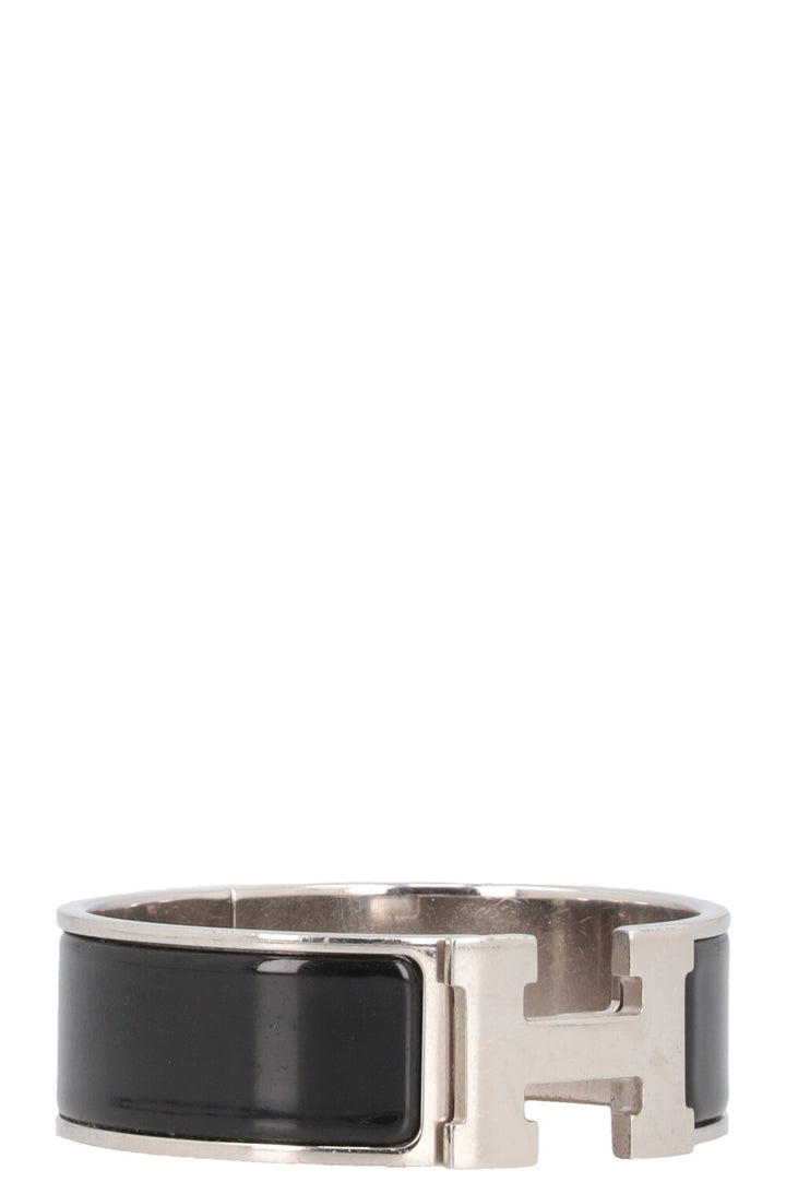 HERMÈS Clic Clac H Bracelet Silver Black