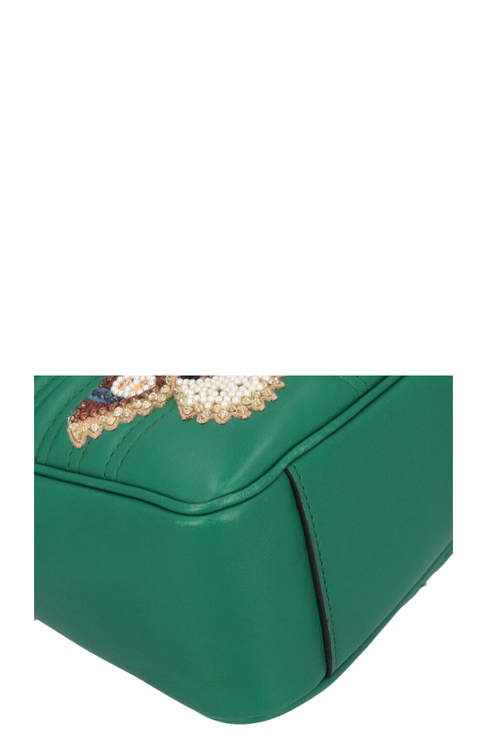 GUCCI Butterfly Marmont Bag Leather Green