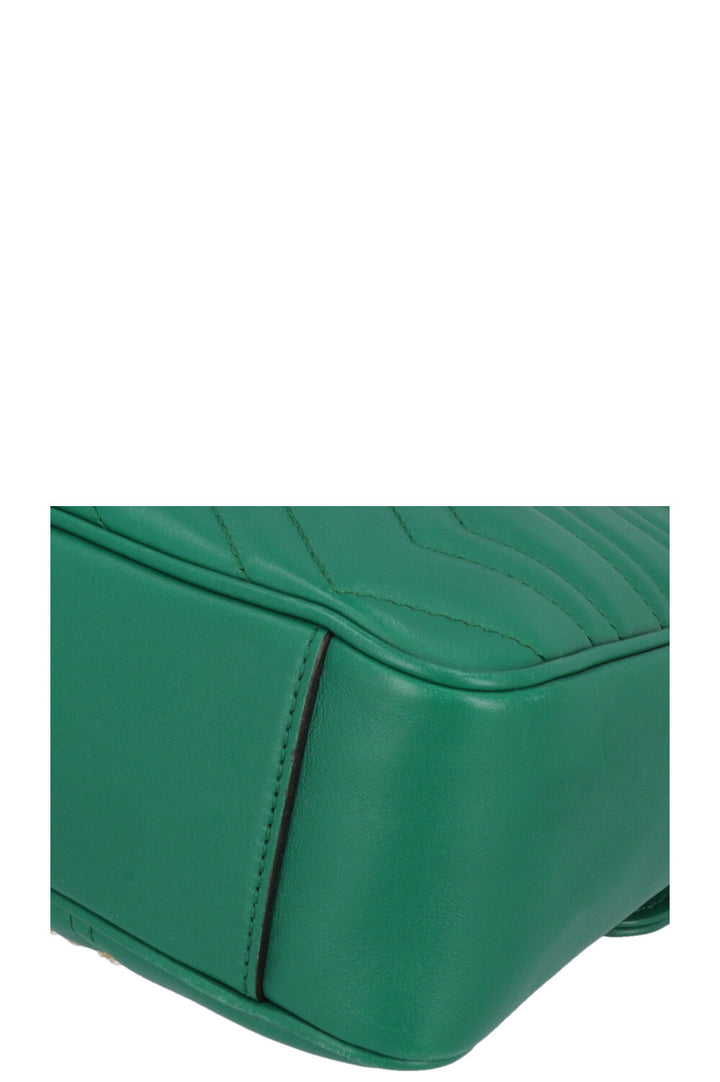 GUCCI Butterfly Marmont Bag Leather Green