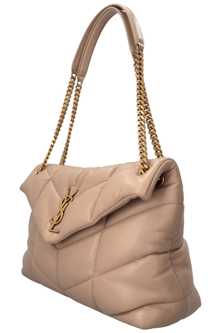 SAINT LAURENT Loulou Puffer Bag Medium Beige