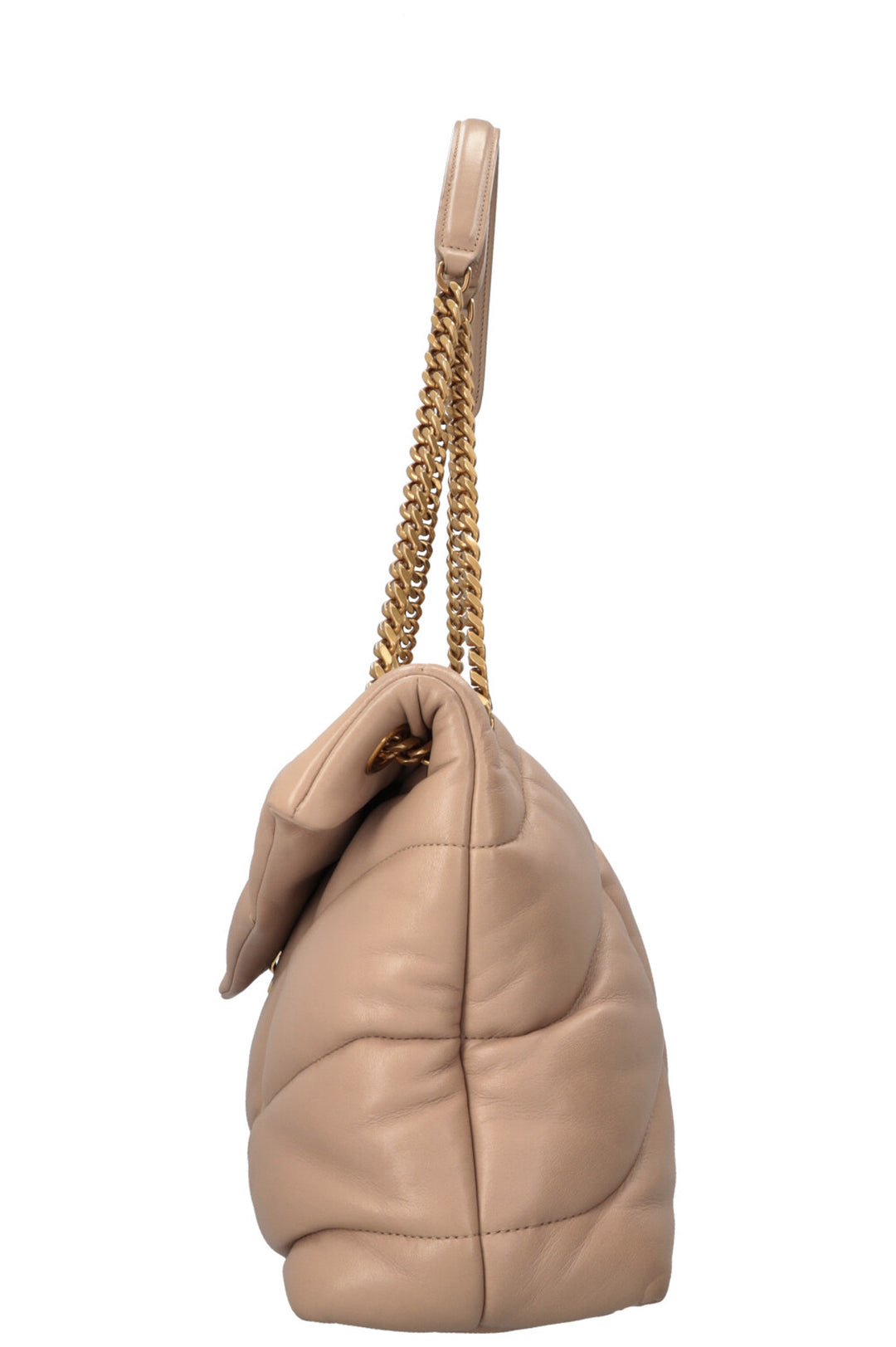 SAINT LAURENT Loulou Puffer Bag Medium Beige