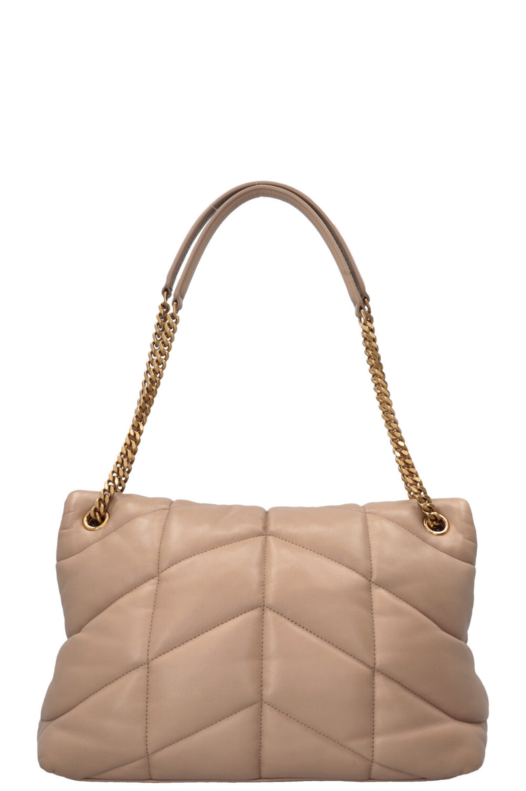SAINT LAURENT Loulou Puffer Bag Medium Beige
