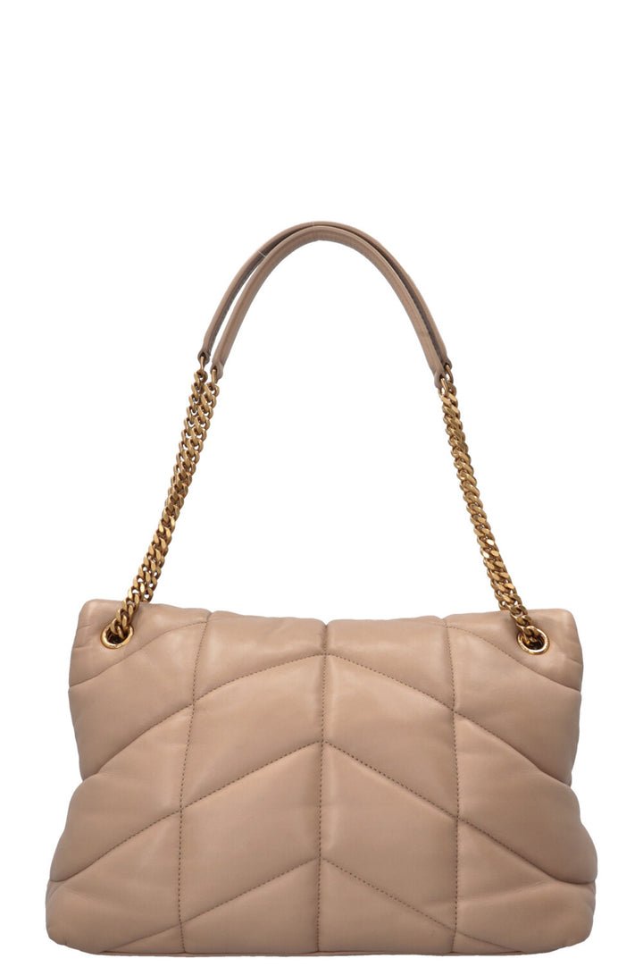 SAINT LAURENT Loulou Puffer Bag Medium Beige