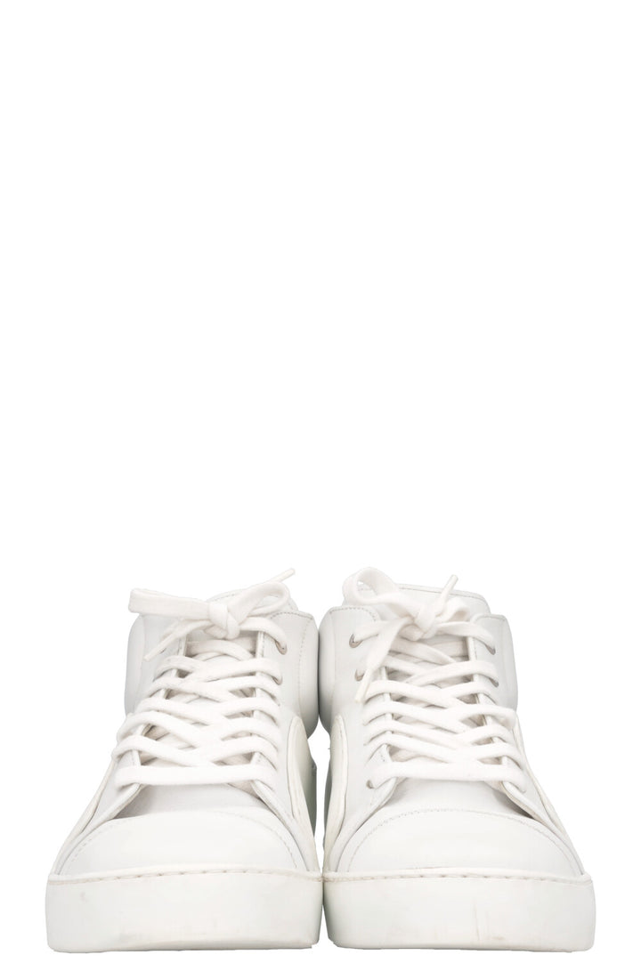 CHANEL CC High Top Sneaker White