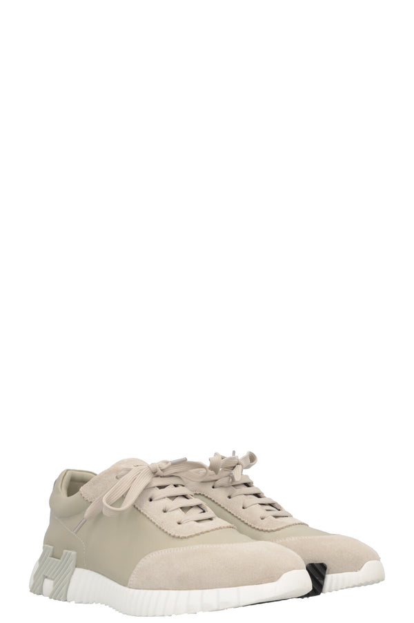 Baskets HERMÈS Bounce en cuir gris