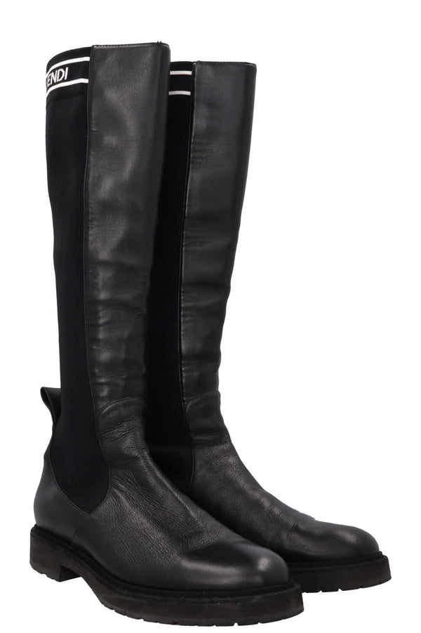 Bottes chaussettes FENDI à logo noires