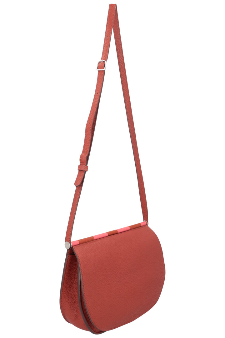 HERMÈS Saut 25 Clemence Chevre Mysore Brique Cuivre Rose Lipstick