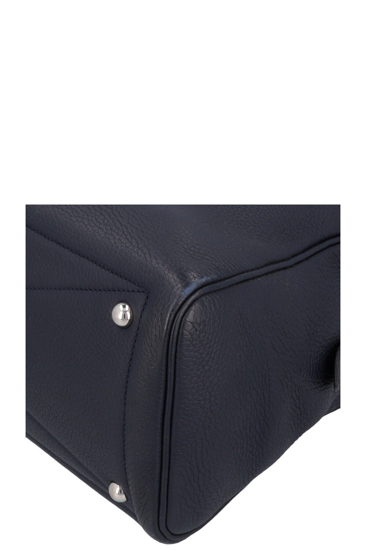 HERMÈS Victoria 35 Bag Clemence Bleu Nuit