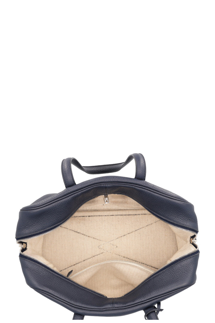 HERMÈS Victoria 35 Bag Clemence Bleu Nuit