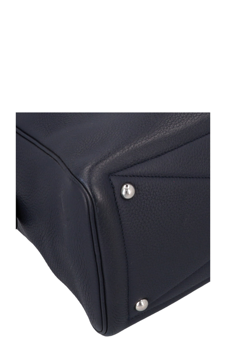 HERMÈS Victoria 35 Bag Clemence Bleu Nuit
