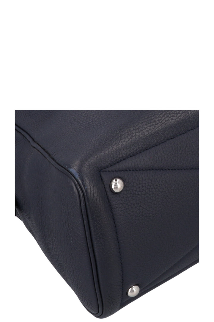 HERMÈS Victoria 35 Bag Clemence Bleu Nuit