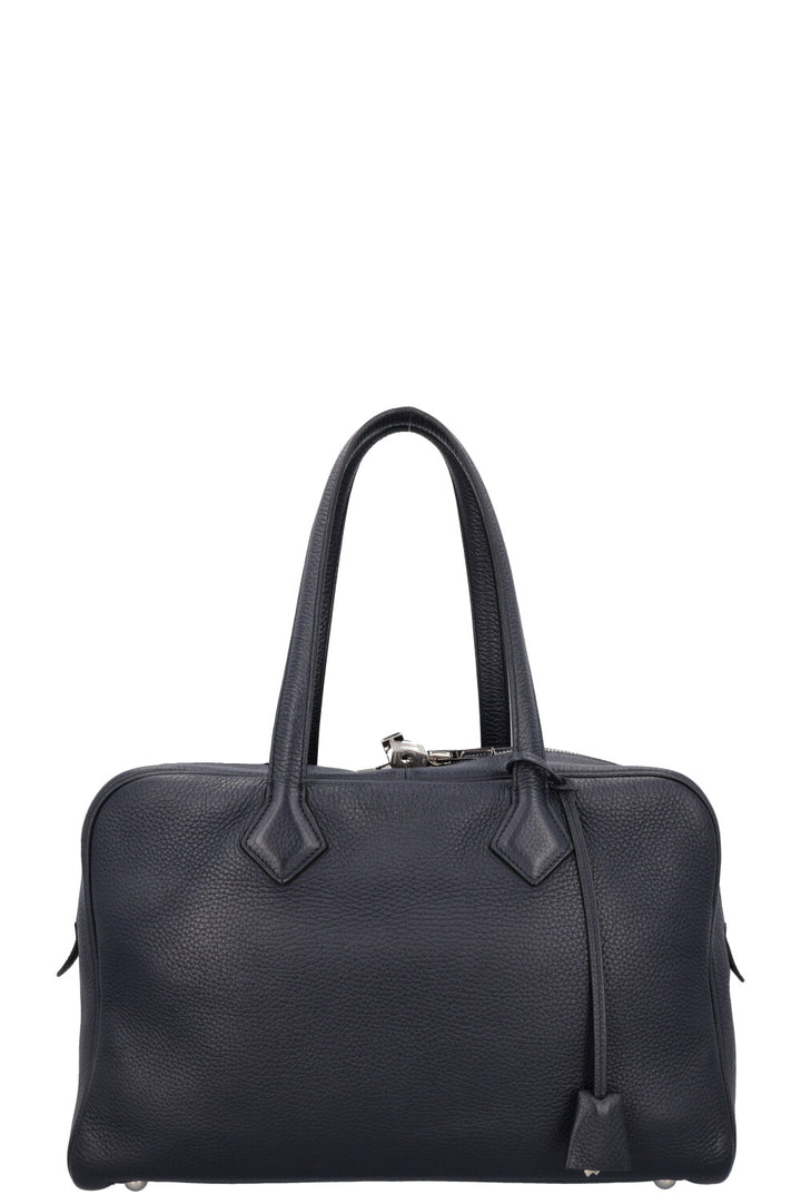 HERMÈS Victoria 35 Bag Clemence Bleu Nuit
