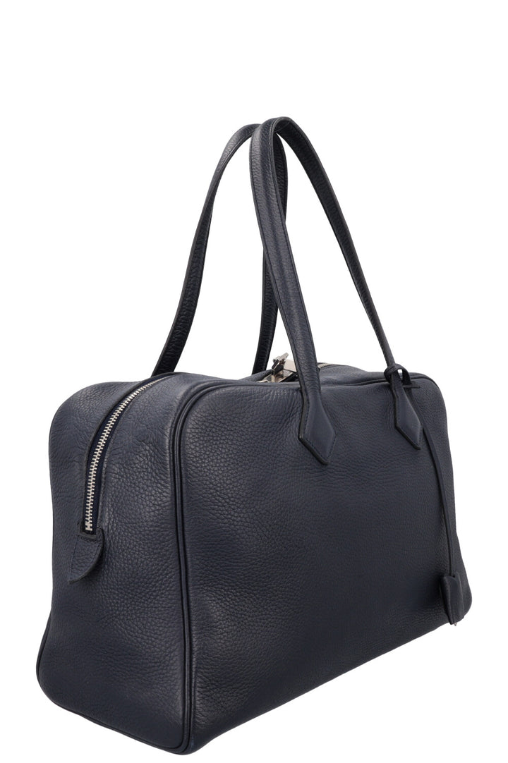 HERMÈS Victoria 35 Bag Clemence Bleu Nuit