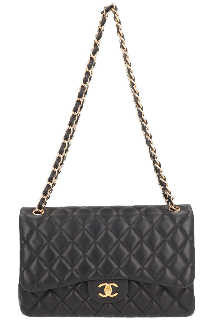 CHANEL Jumbo Classic Flap Bag Lambskin Black