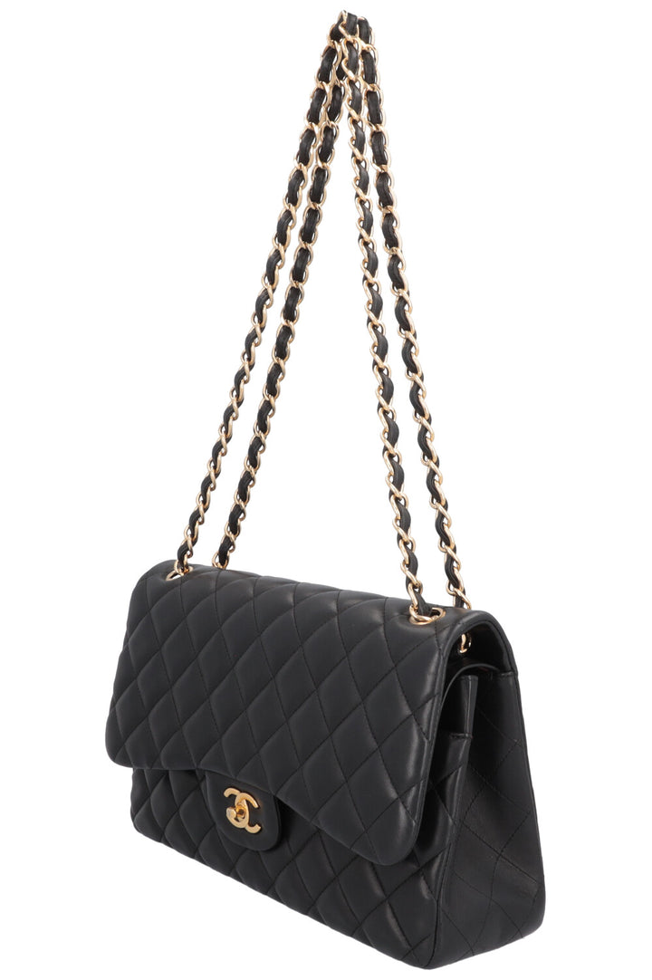CHANEL Large Classic Flap Bag Lambskin Black