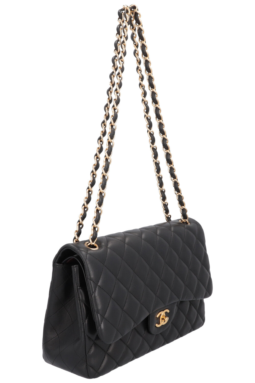CHANEL Large Classic Flap Bag Lambskin Black