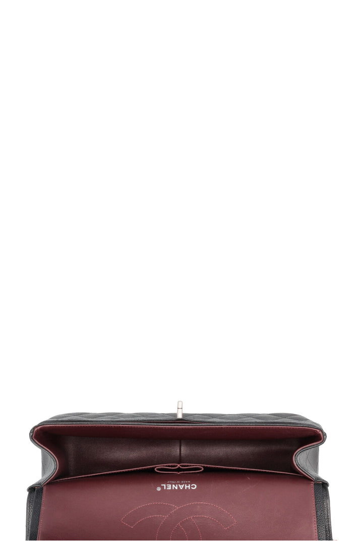 CHANEL Double Flap Bag Large Caviar Black