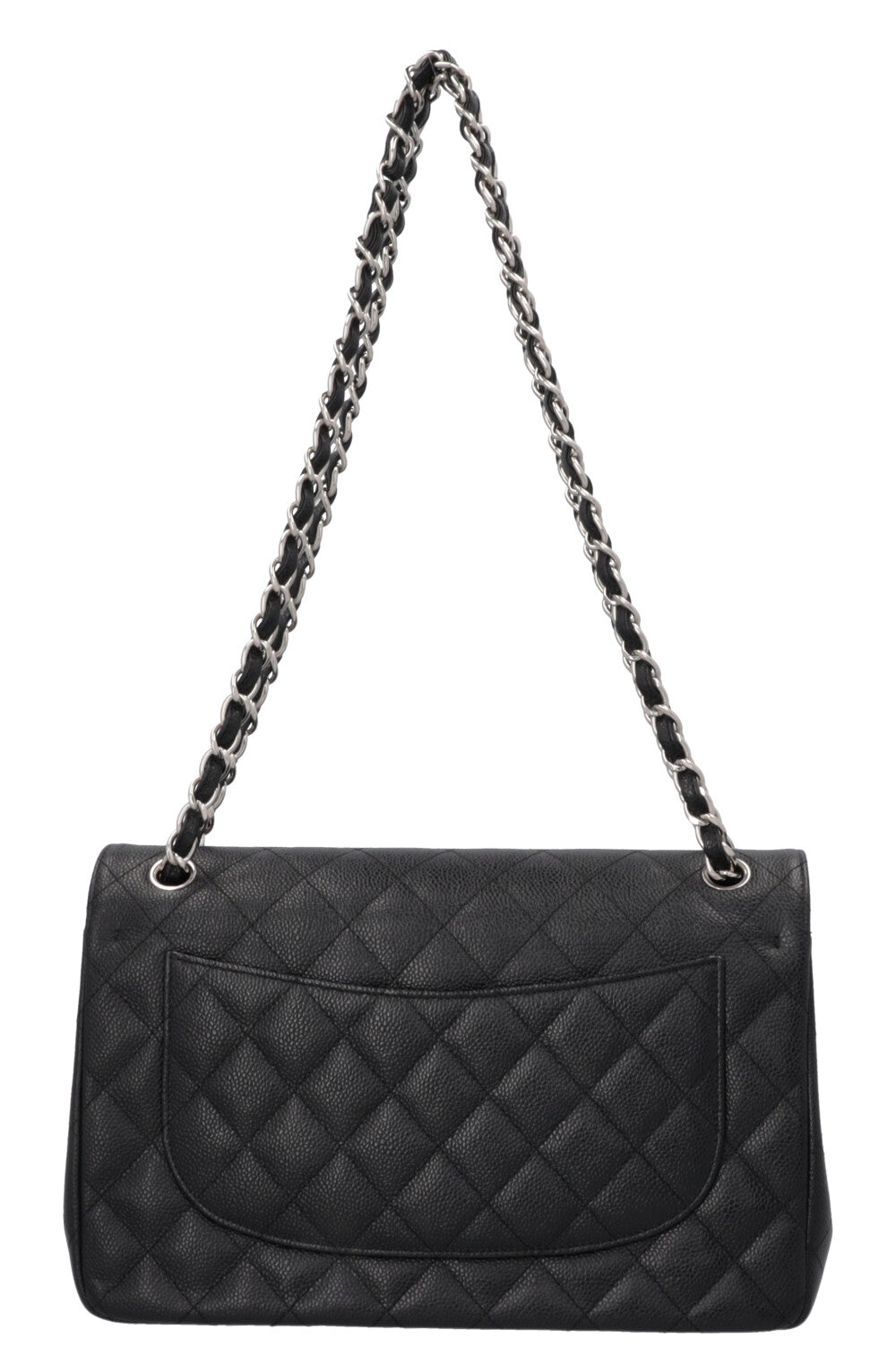 CHANEL Double Flap Bag Large Caviar Black