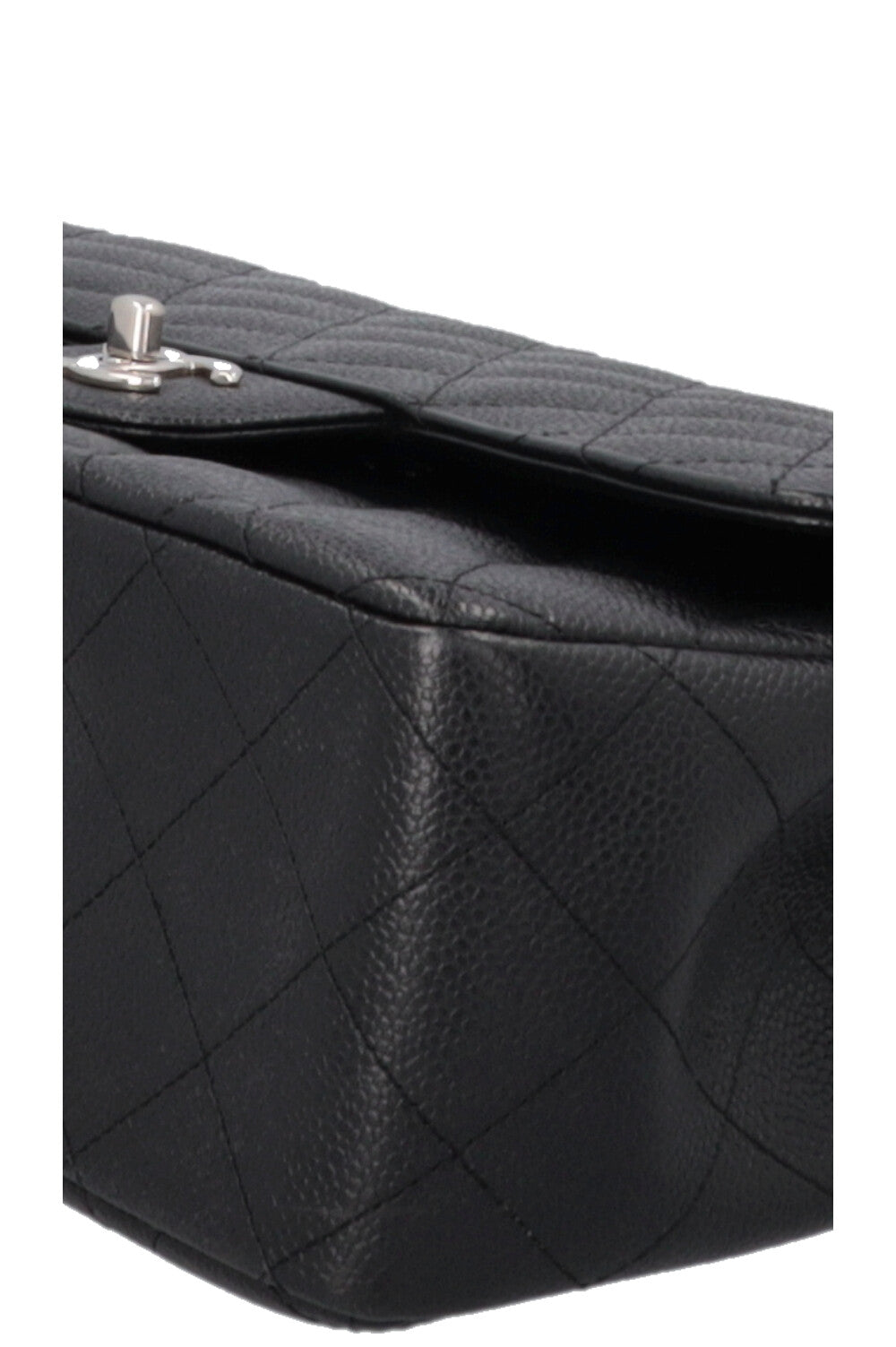 CHANEL Double Flap Bag Large Caviar Black