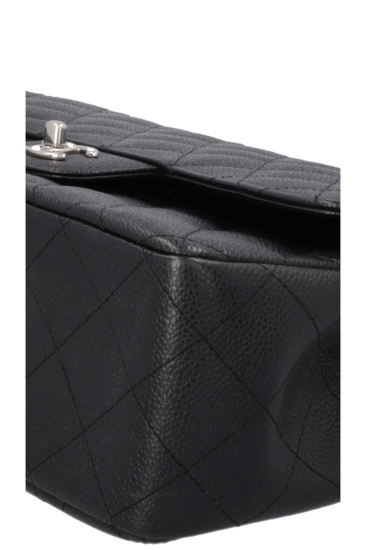CHANEL Double Flap Bag Large Caviar Black