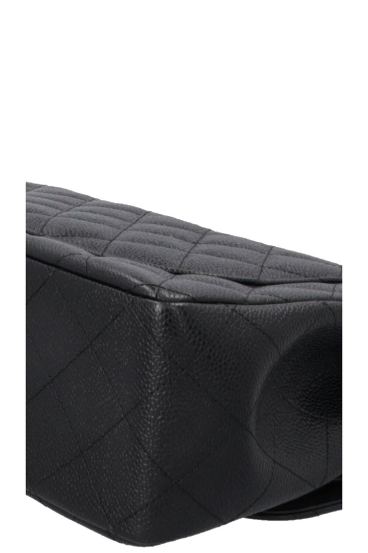 CHANEL Double Flap Bag Large Caviar Black
