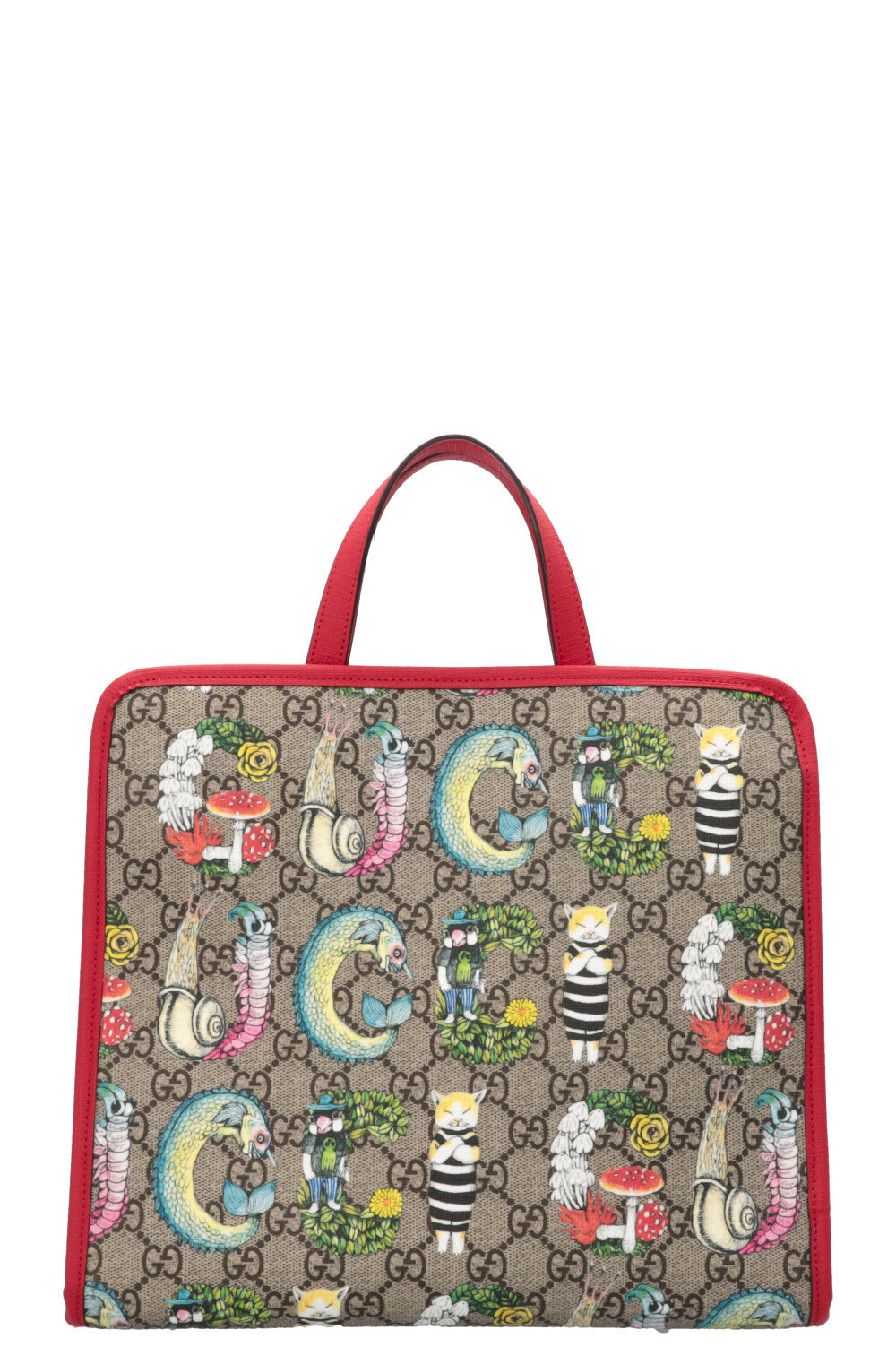 GUCCI The Cat Bag GG Supreme Red