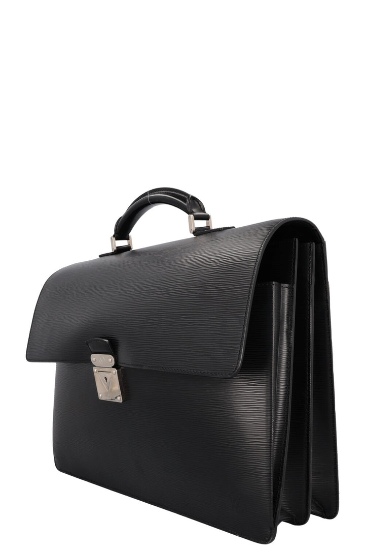 LOUIS VUITTON Neo Robusto Briefcase Epi Leather Black