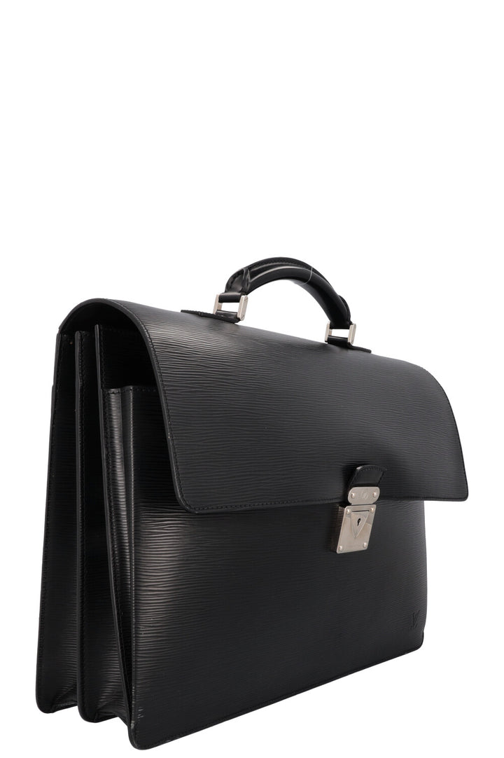 LOUIS VUITTON Neo Robusto Briefcase Epi Leather Black