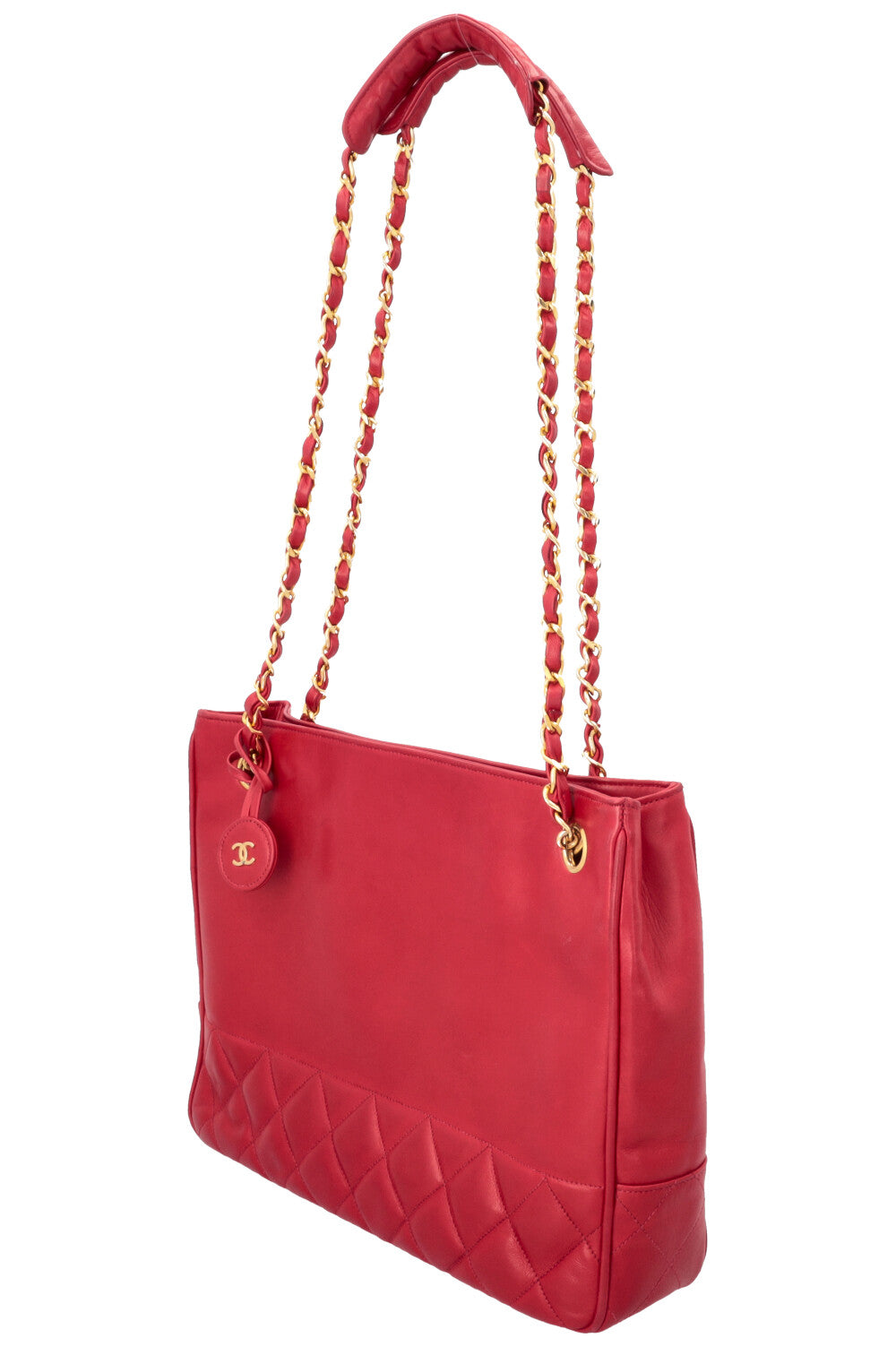 CHANEL Vintage Medallion Shoulder Bag Red