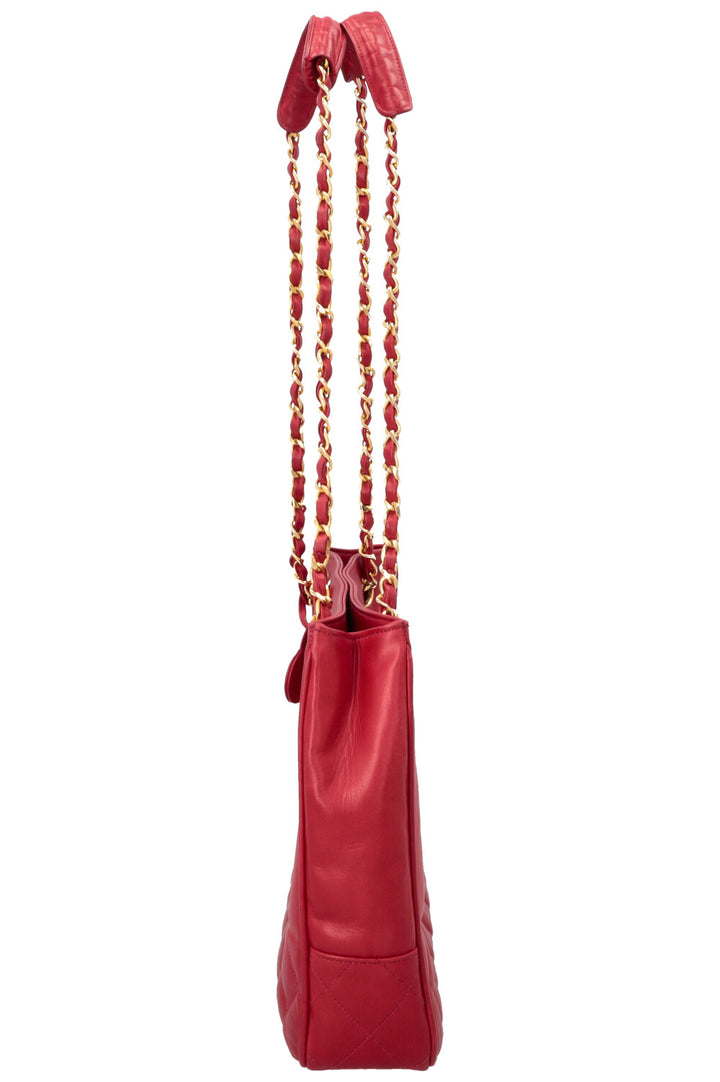 CHANEL Vintage Medallion Shoulder Bag Red