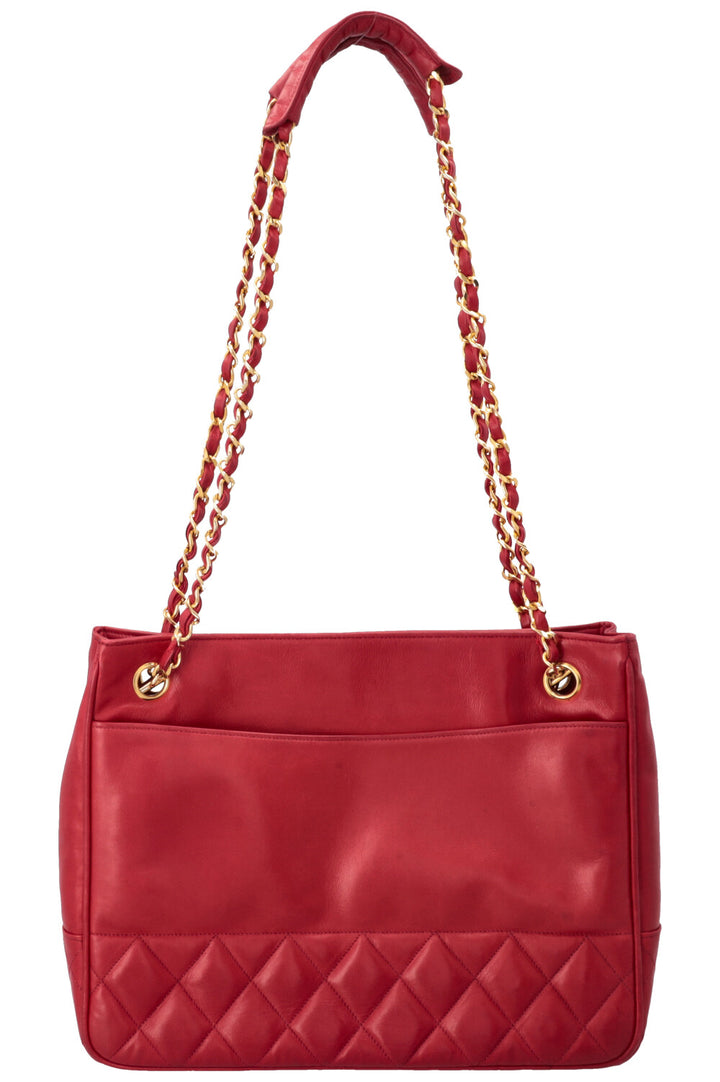 CHANEL Vintage Medallion Shoulder Bag Red