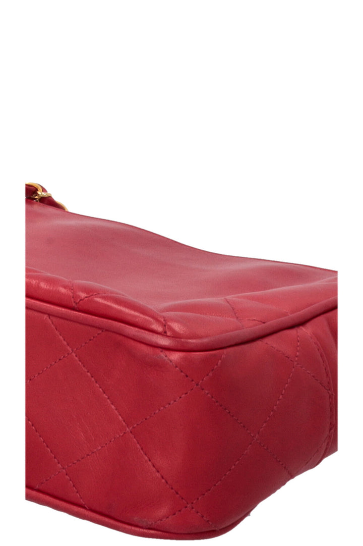 CHANEL Vintage Medallion Shoulder Bag Red