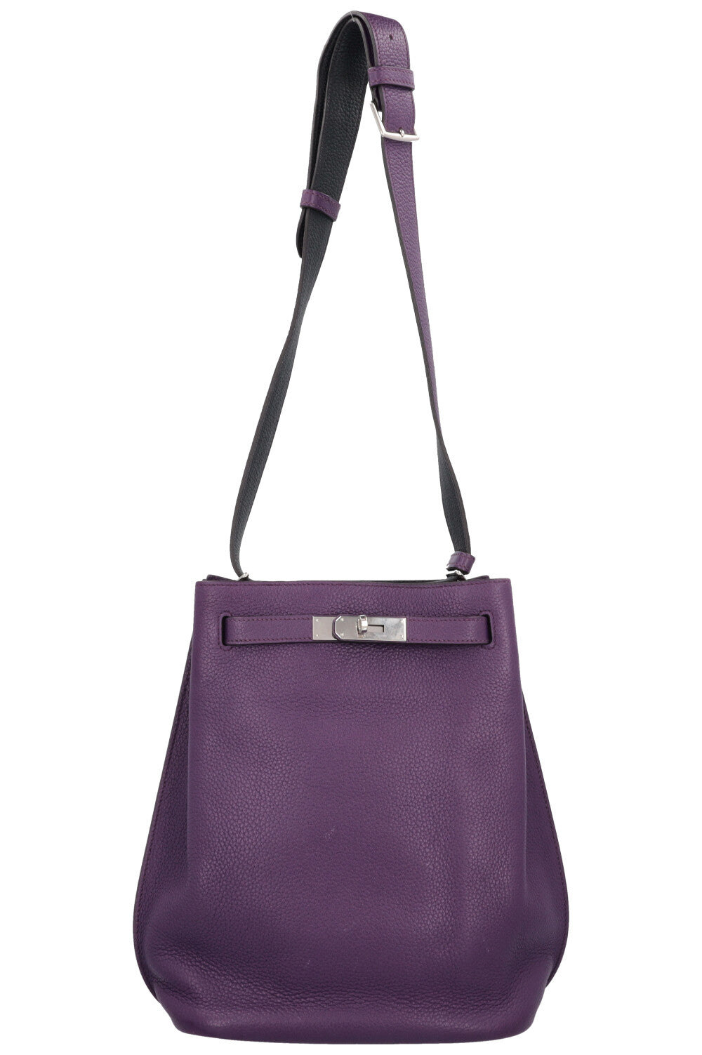 HERMÈS So Kelly 22 Verso Clemence Ultra Violet
