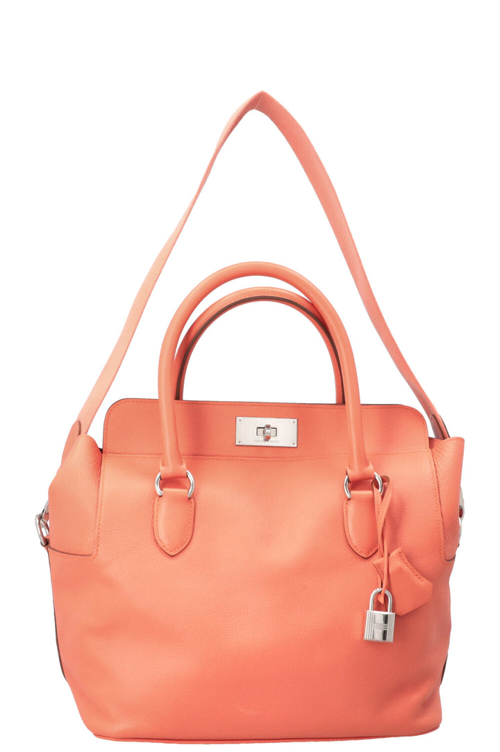 HERMÈS Sac Toolbox 26 Evercolor Flamingo