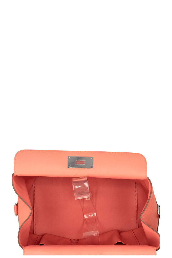 HERMÈS Sac Toolbox 26 Evercolor Flamingo
