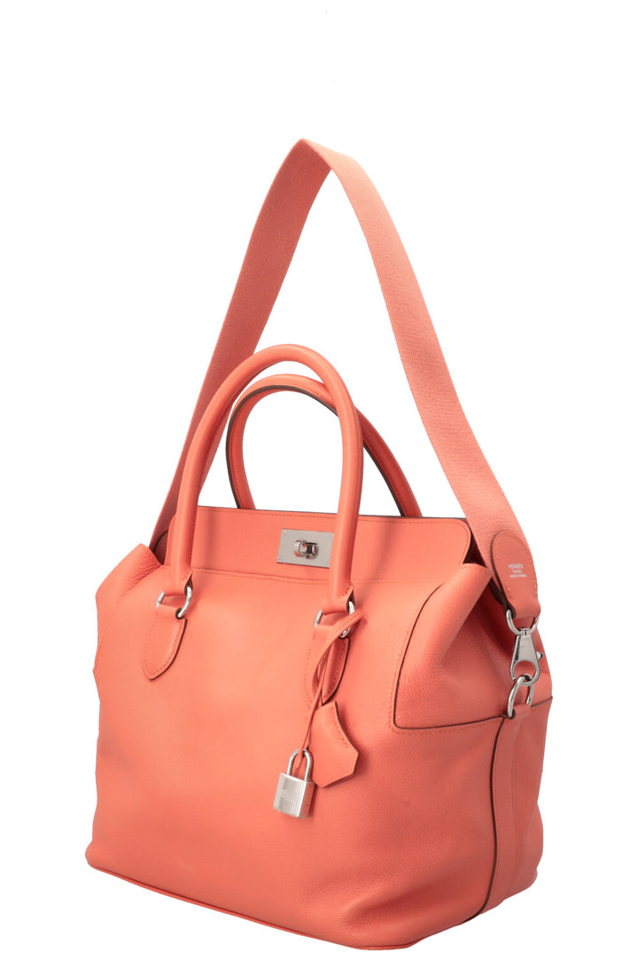 HERMÈS Sac Toolbox 26 Evercolor Flamingo