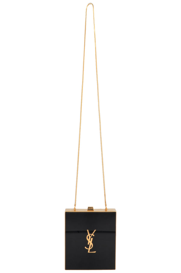 SAINT LAURENT Tuxedo Bag Acrylic Black Gold