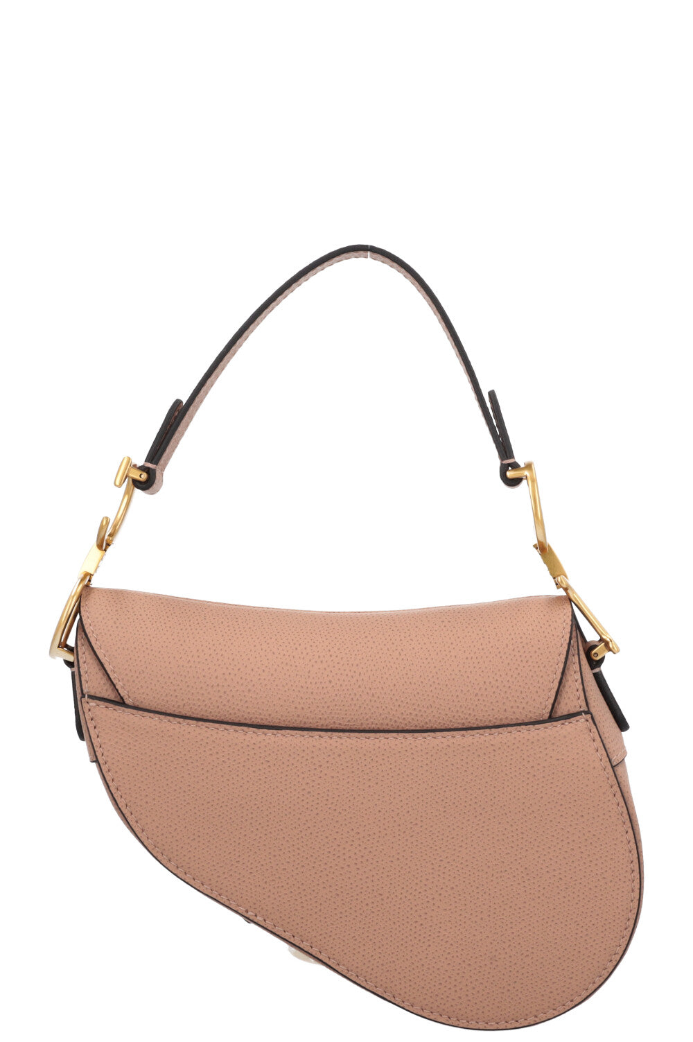 CHRISTIAN DIOR Mini Saddle Bag with Strap Taupe