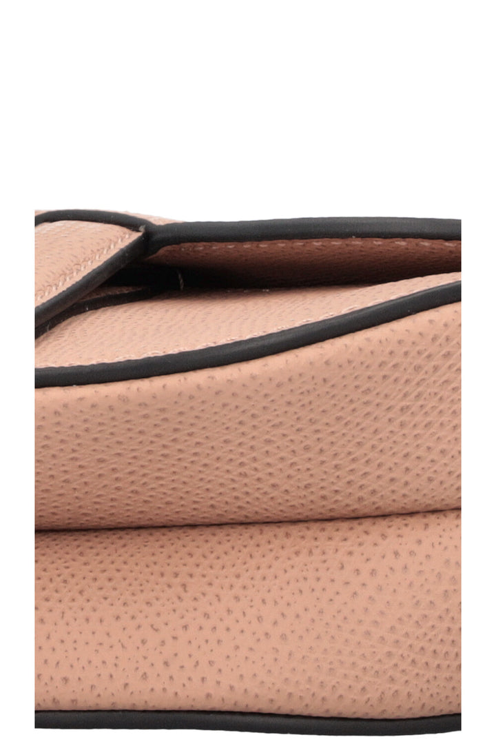 CHRISTIAN DIOR Mini Saddle Bag with Strap Taupe