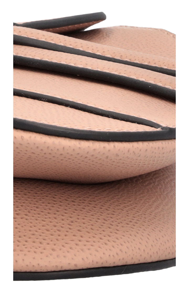 CHRISTIAN DIOR Mini Saddle Bag with Strap Taupe