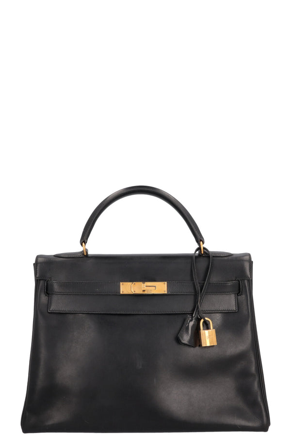 HERMÈS Kelly 32 Box Black