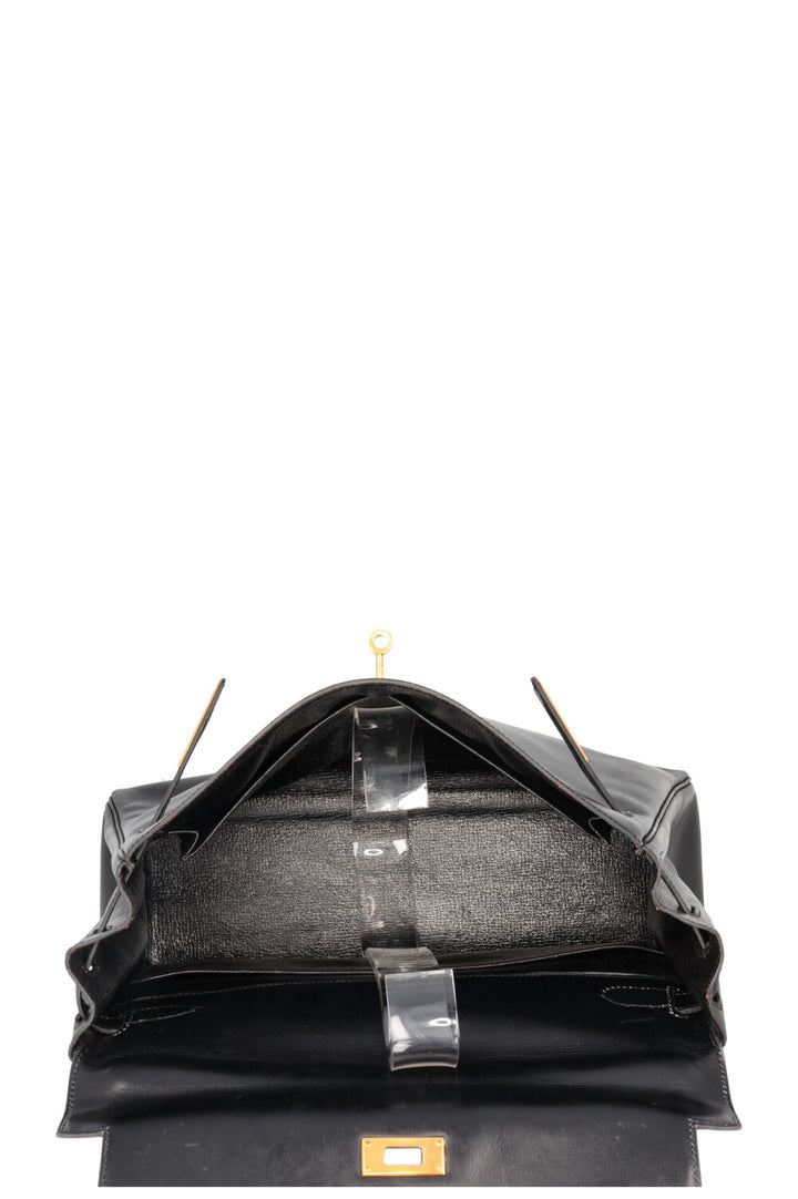 HERMÈS Kelly 32 Box Black