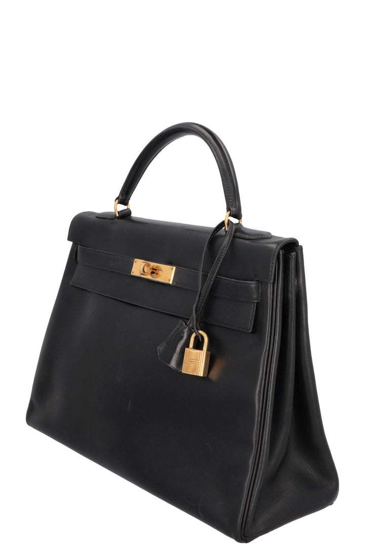 HERMÈS Kelly 32 Box Black