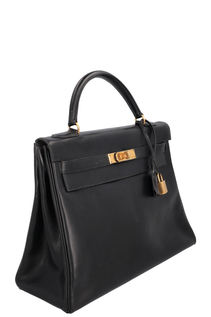 HERMÈS Kelly 32 Box Black