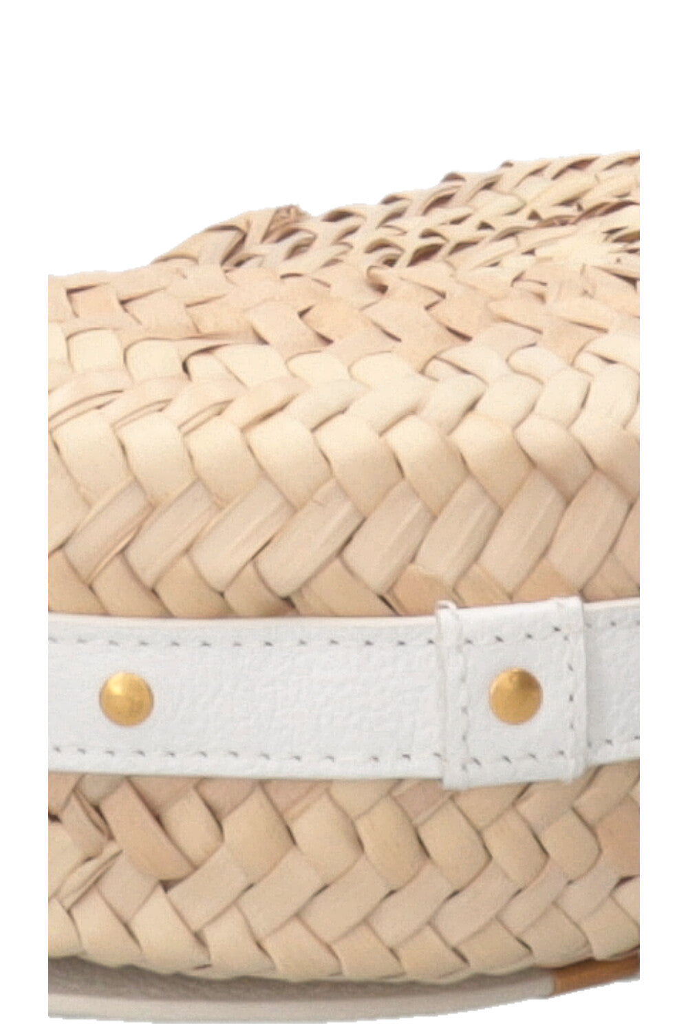 CHLOÉ Marcie Basket Crossbody Bag Small Raffia White